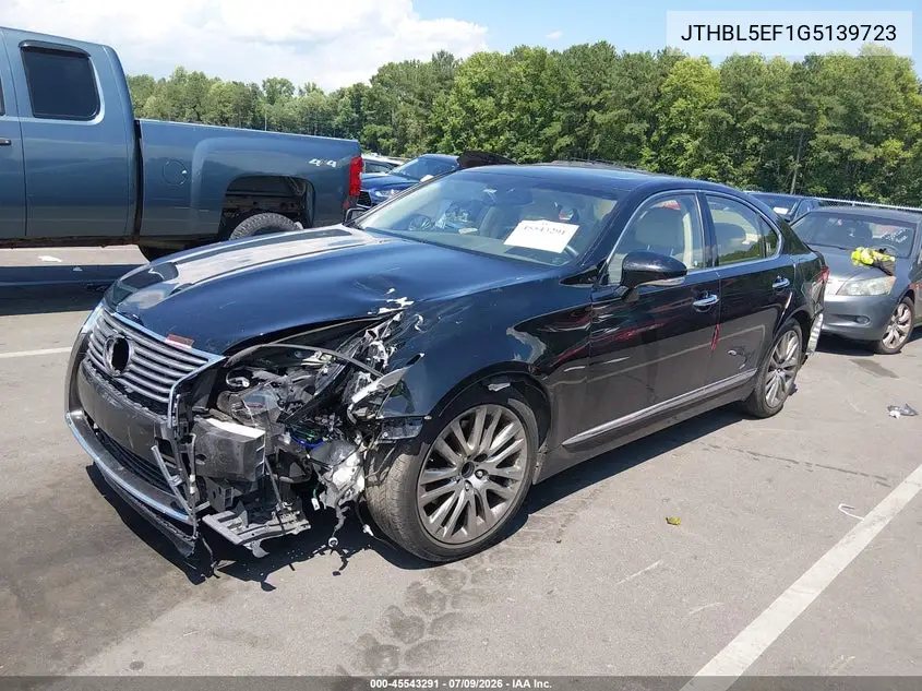 2016 Lexus Ls 460 VIN: JTHBL5EF1G5139723 Lot: 45543291