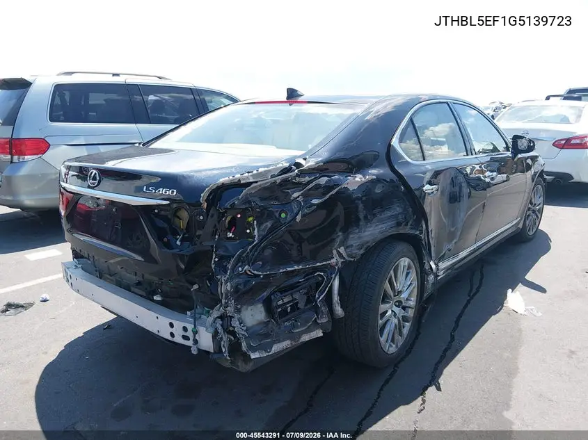 2016 Lexus Ls 460 VIN: JTHBL5EF1G5139723 Lot: 45543291
