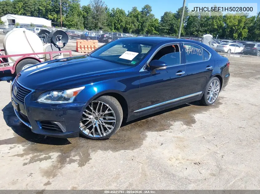 2017 Lexus Ls 460 VIN: JTHCL5EF1H5028000 Lot: 45421793