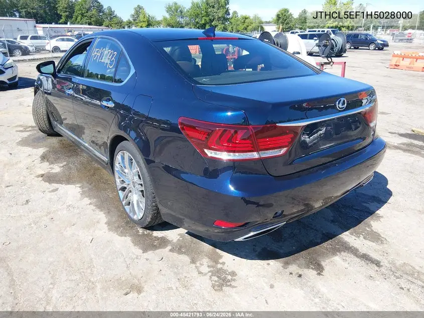 2017 Lexus Ls 460 VIN: JTHCL5EF1H5028000 Lot: 45421793