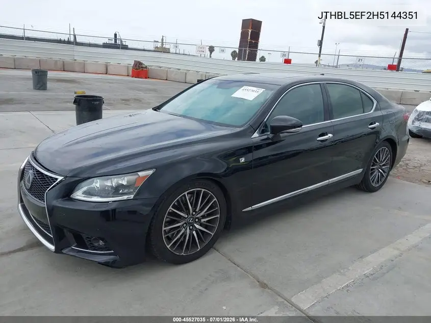 2017 Lexus Ls 460 VIN: JTHBL5EF2H5144351 Lot: 45527035
