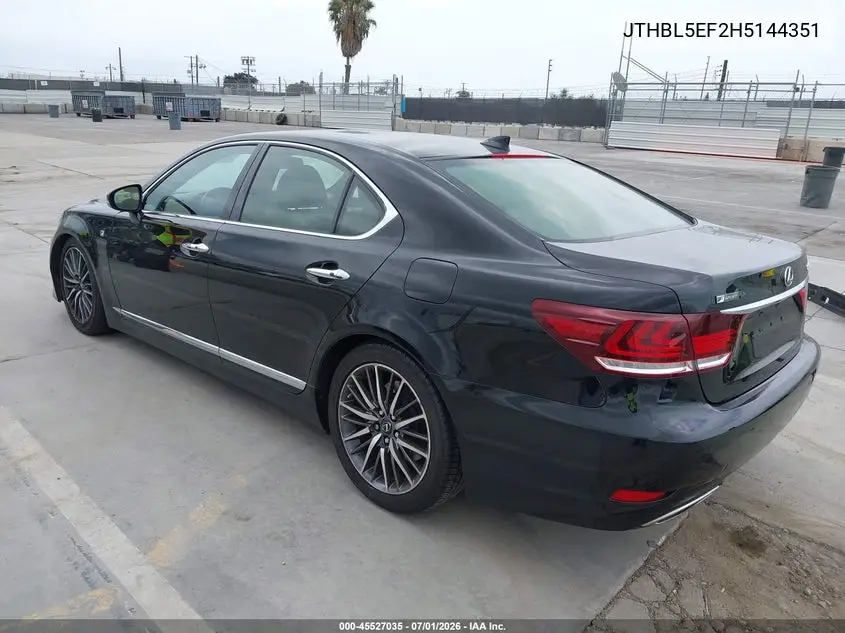 2017 Lexus Ls 460 VIN: JTHBL5EF2H5144351 Lot: 45527035