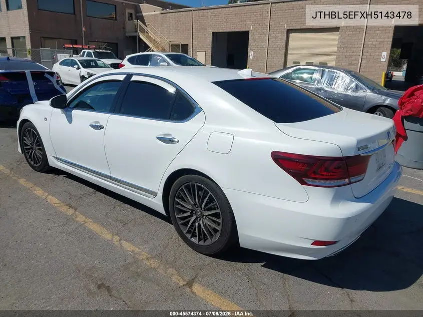 2017 Lexus Ls 460 VIN: JTHBL5EFXH5143478 Lot: 45574374