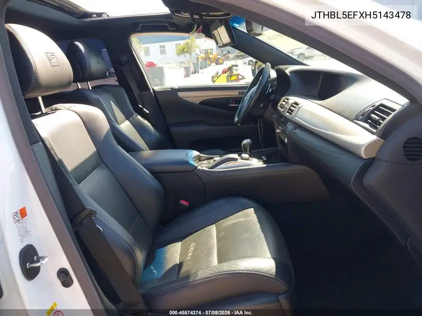 2017 Lexus Ls 460 VIN: JTHBL5EFXH5143478 Lot: 45574374