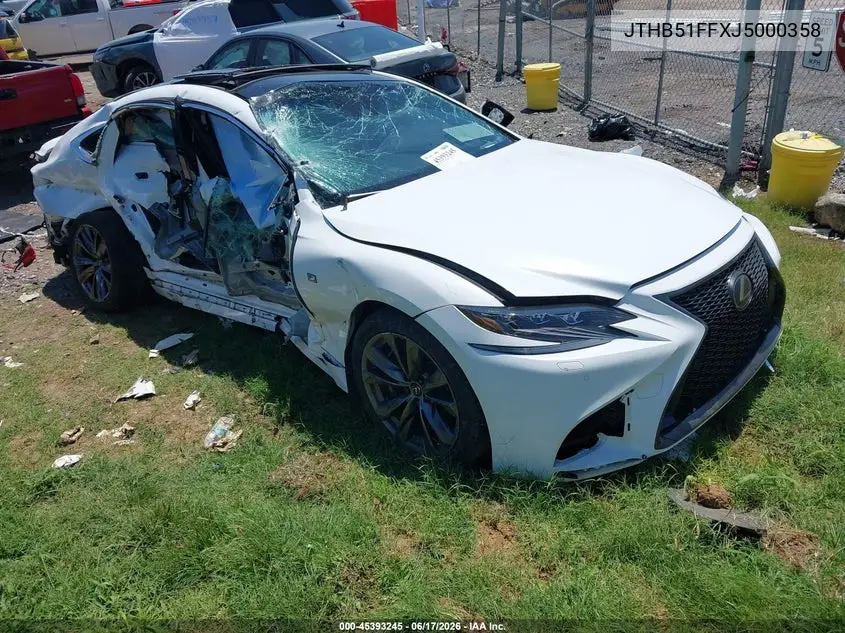 2018 Lexus Ls 500 F Sport VIN: JTHB51FFXJ5000358 Lot: 45393245
