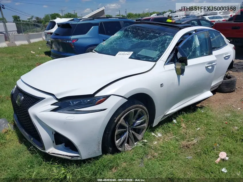 2018 Lexus Ls 500 F Sport VIN: JTHB51FFXJ5000358 Lot: 45393245