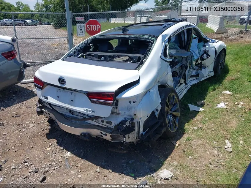 2018 Lexus Ls 500 F Sport VIN: JTHB51FFXJ5000358 Lot: 45393245