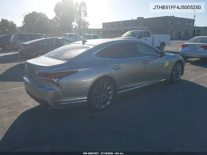 2018 Lexus Ls 500 VIN: JTHB51FF4J5005250 Lot: 45651827