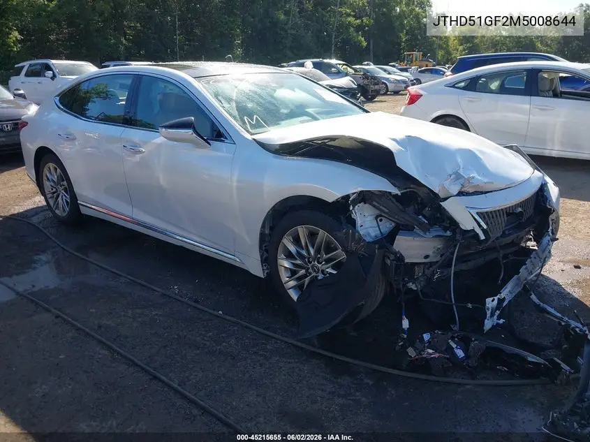 2021 Lexus Ls 500 VIN: JTHD51GF2M5008644 Lot: 45215655