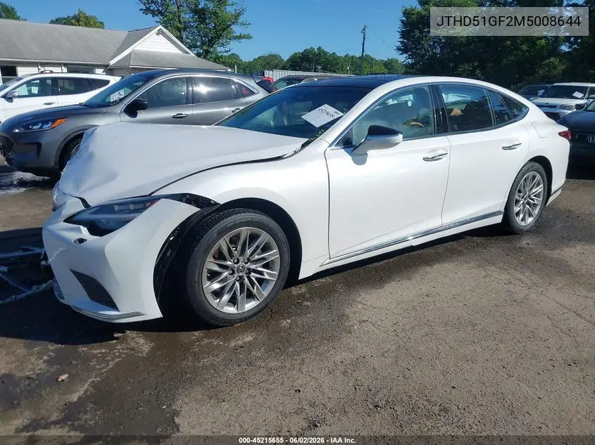 2021 Lexus Ls 500 VIN: JTHD51GF2M5008644 Lot: 45215655