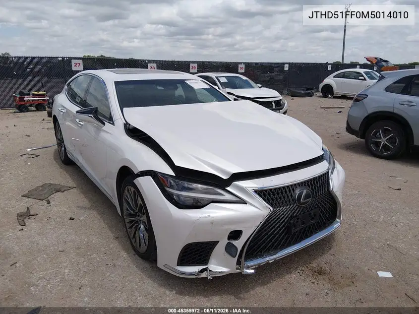 2021 Lexus Ls 500 VIN: JTHD51FF0M5014010 Lot: 45355972