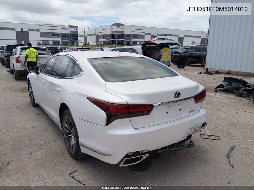 2021 Lexus Ls 500 VIN: JTHD51FF0M5014010 Lot: 45355972