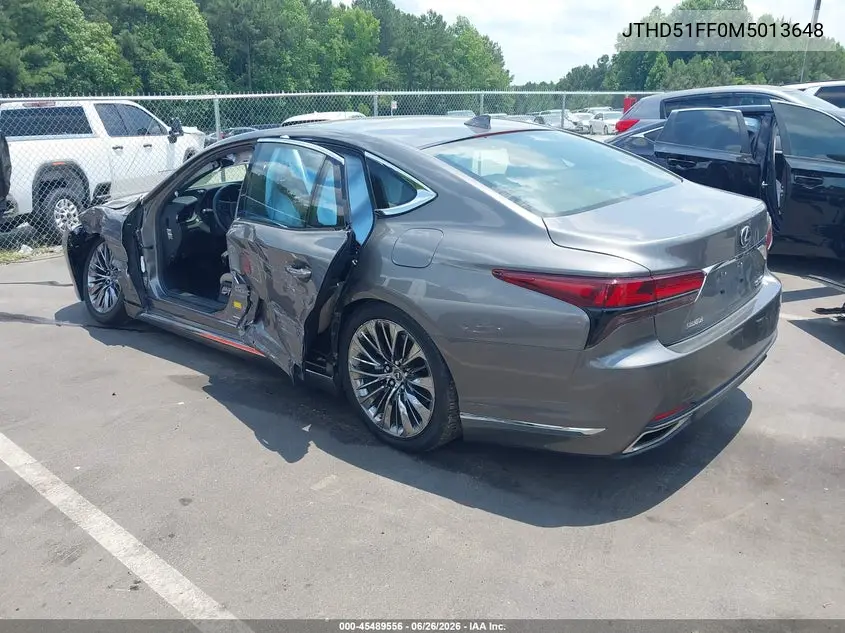 2021 Lexus Ls 500 VIN: JTHD51FF0M5013648 Lot: 45489556