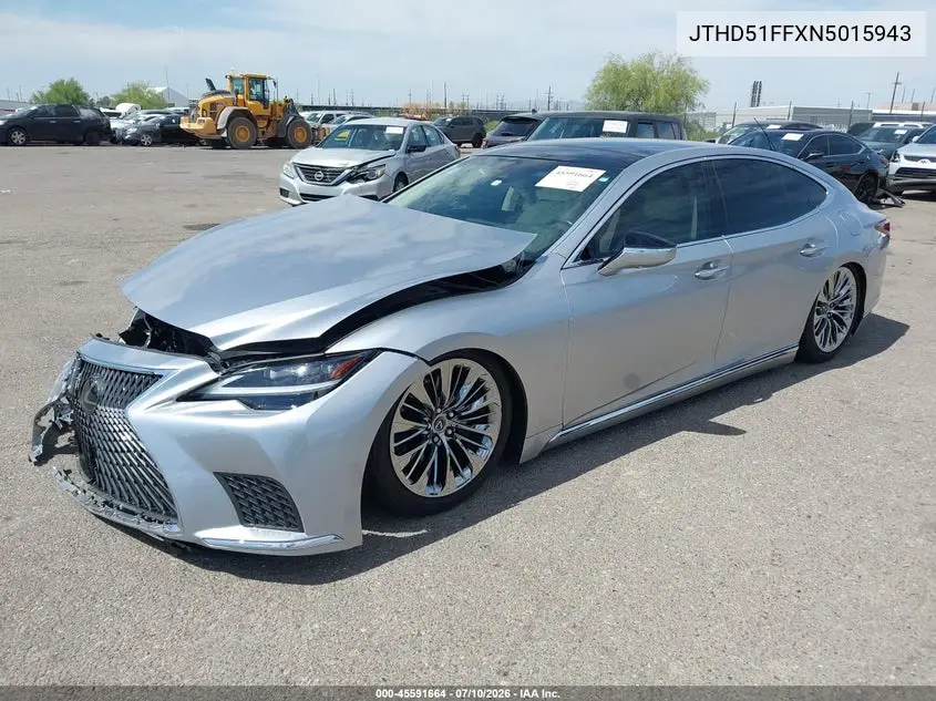 2022 Lexus Ls 500 VIN: JTHD51FFXN5015943 Lot: 45591664