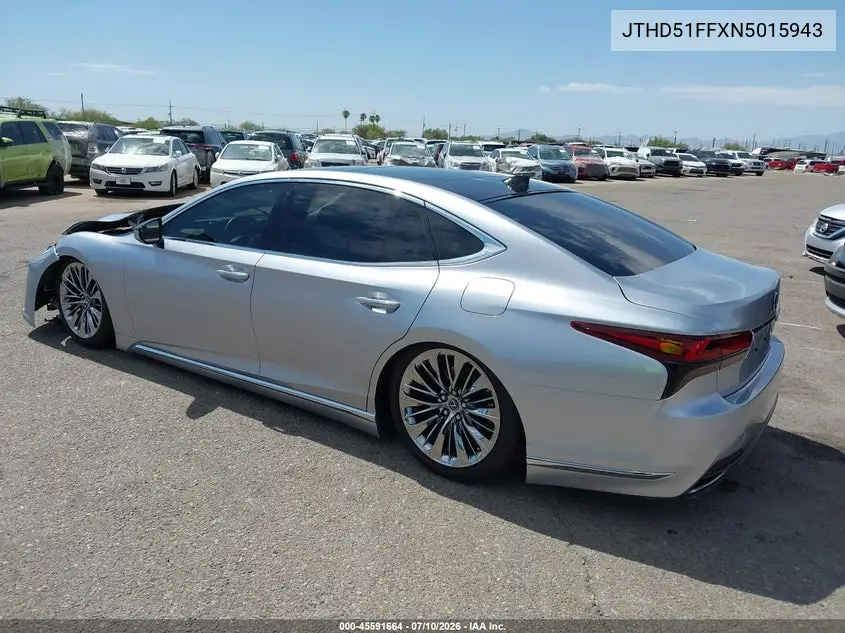 2022 Lexus Ls 500 VIN: JTHD51FFXN5015943 Lot: 45591664
