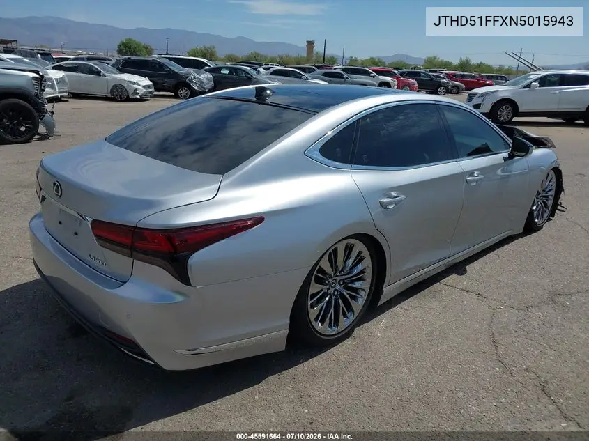 2022 Lexus Ls 500 VIN: JTHD51FFXN5015943 Lot: 45591664