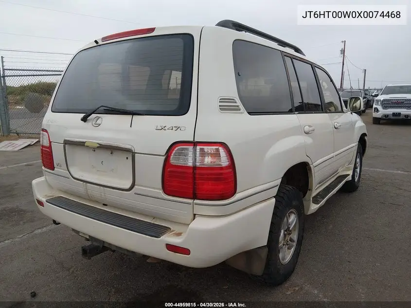 1999 Lexus Lx 470 VIN: JT6HT00W0X0074468 Lot: 44959815