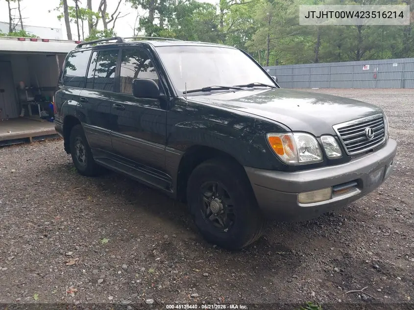 2002 Lexus Lx 470 VIN: JTJHT00W423516214 Lot: 45125440