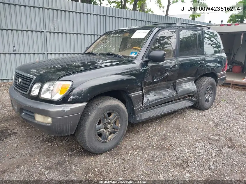 2002 Lexus Lx 470 VIN: JTJHT00W423516214 Lot: 45125440