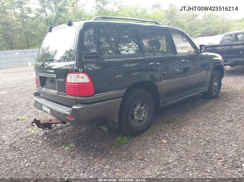 2002 Lexus Lx 470 VIN: JTJHT00W423516214 Lot: 45125440