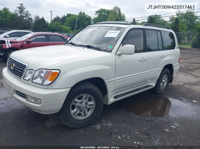 2002 Lexus Lx 470 VIN: JTJHT00W423517461 Lot: 45340956
