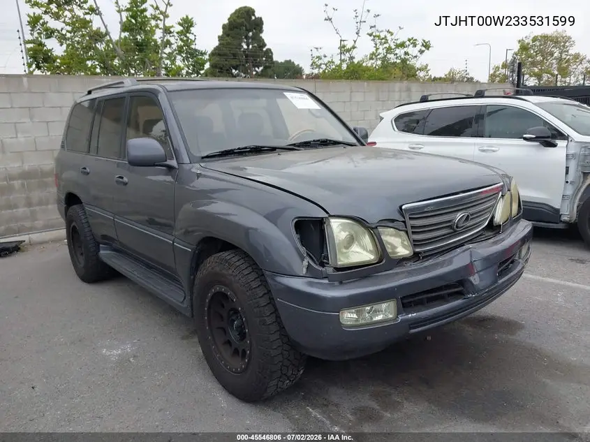 2003 Lexus Lx 470 VIN: JTJHT00W233531599 Lot: 45546806