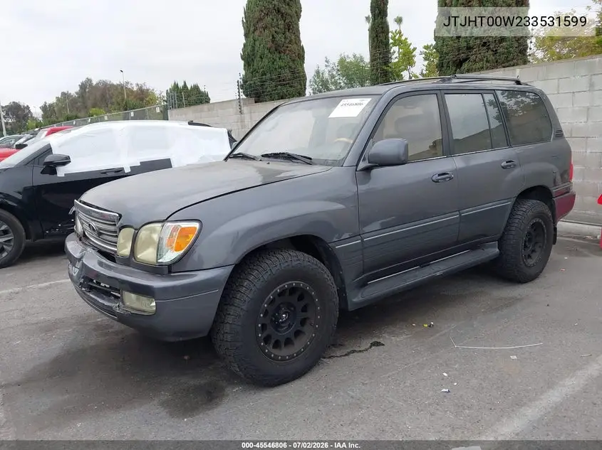 2003 Lexus Lx 470 VIN: JTJHT00W233531599 Lot: 45546806