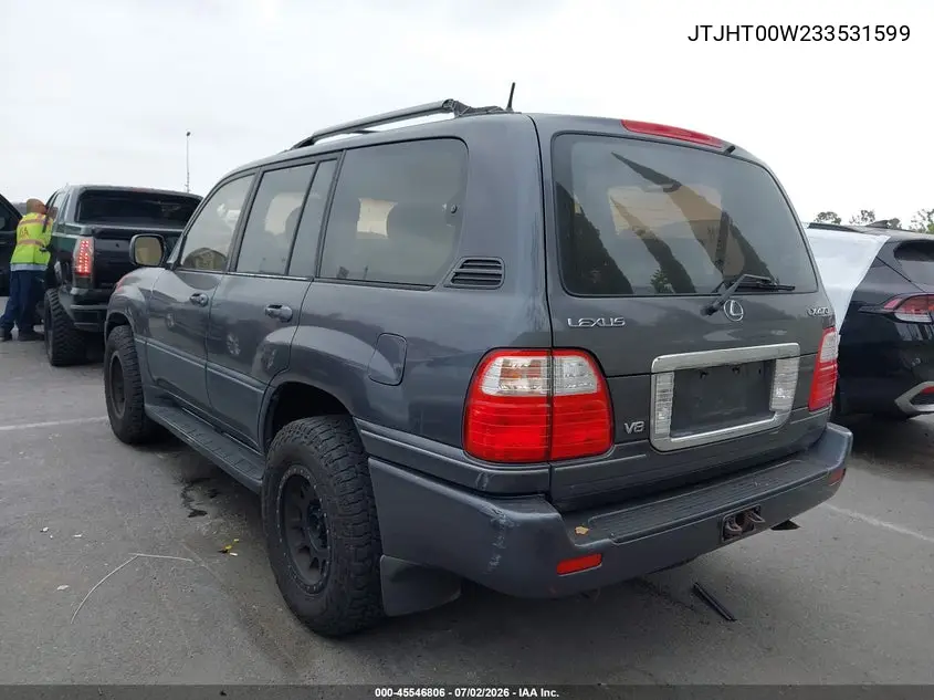 2003 Lexus Lx 470 VIN: JTJHT00W233531599 Lot: 45546806