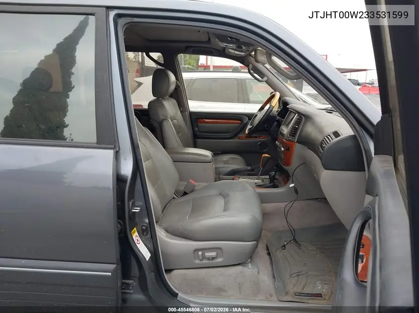 2003 Lexus Lx 470 VIN: JTJHT00W233531599 Lot: 45546806