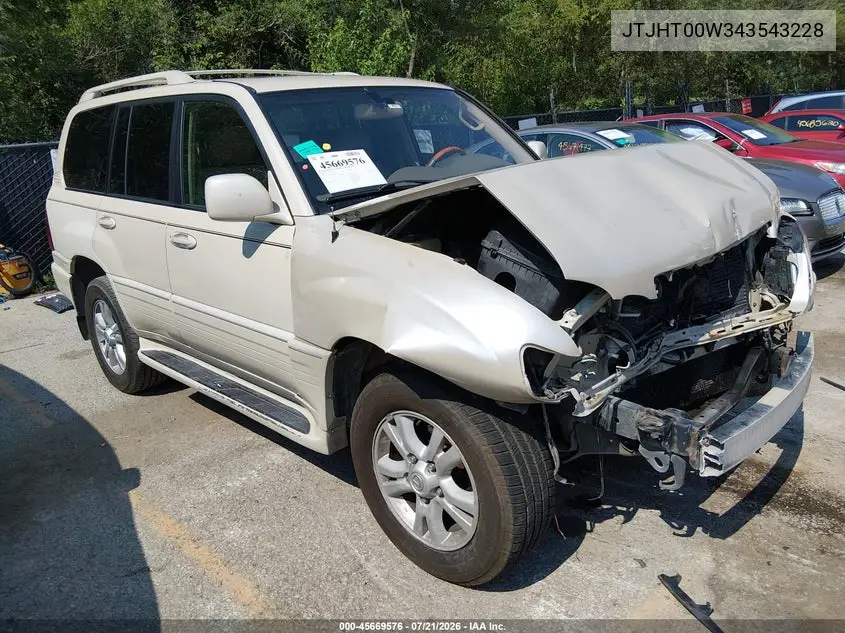 2004 Lexus Lx 470 VIN: JTJHT00W343543228 Lot: 45669576
