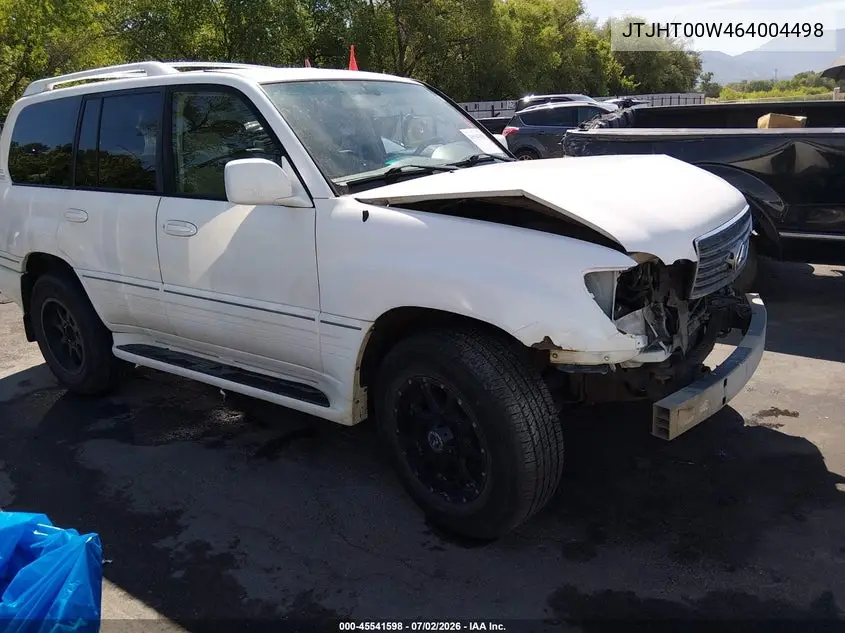 2006 Lexus Lx 470 VIN: JTJHT00W464004498 Lot: 45541598