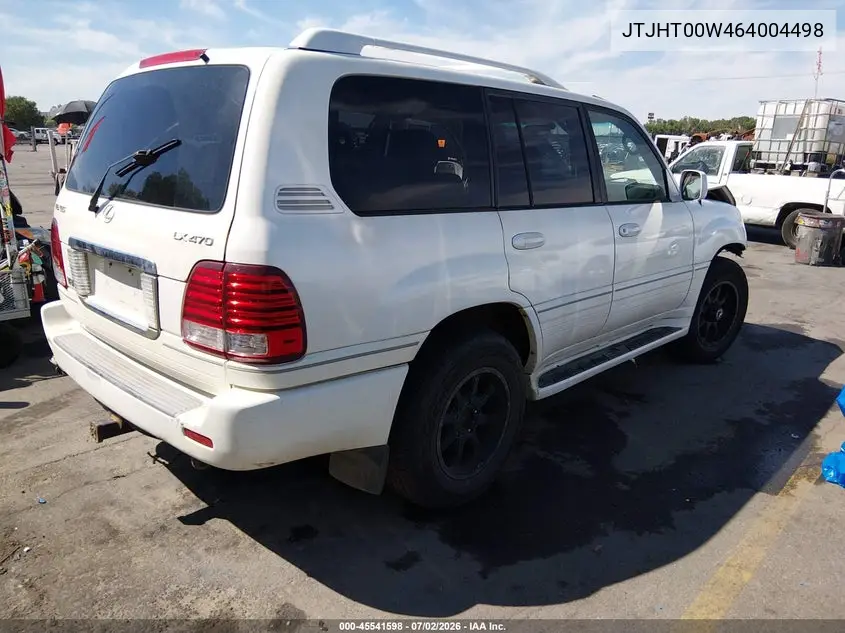 2006 Lexus Lx 470 VIN: JTJHT00W464004498 Lot: 45541598
