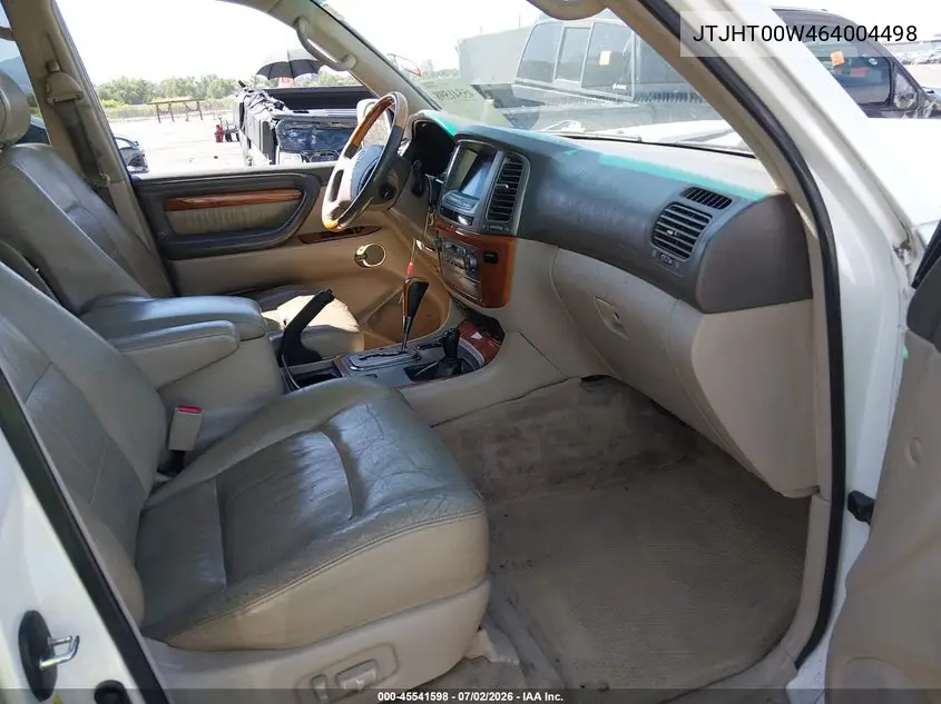 2006 Lexus Lx 470 VIN: JTJHT00W464004498 Lot: 45541598