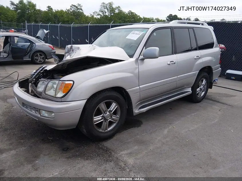 2007 Lexus Lx 470 VIN: JTJHT00W174027349 Lot: 45072435
