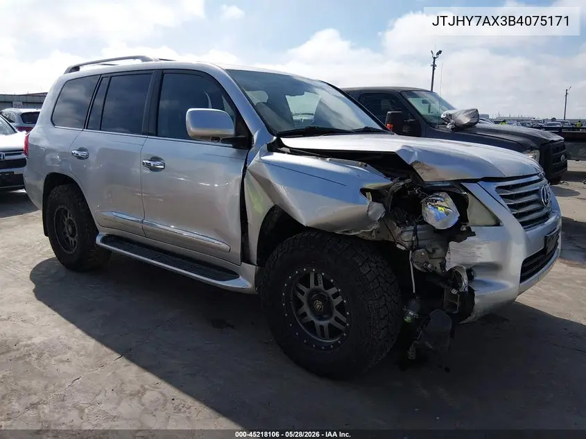 2011 Lexus Lx 570 VIN: JTJHY7AX3B4075171 Lot: 45218106