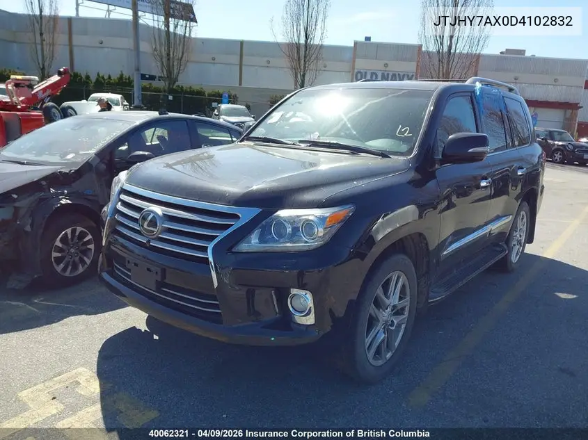 2013 Lexus Lx 570 570 VIN: JTJHY7AX0D4102832 Lot: 40062321