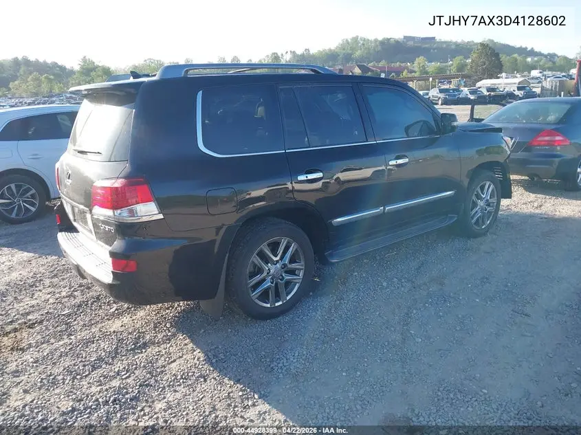 2013 Lexus Lx 570 VIN: JTJHY7AX3D4128602 Lot: 44928399