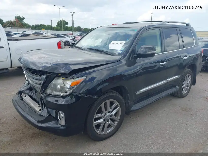 2013 Lexus Lx 570 VIN: JTJHY7AX6D4105749 Lot: 45531347