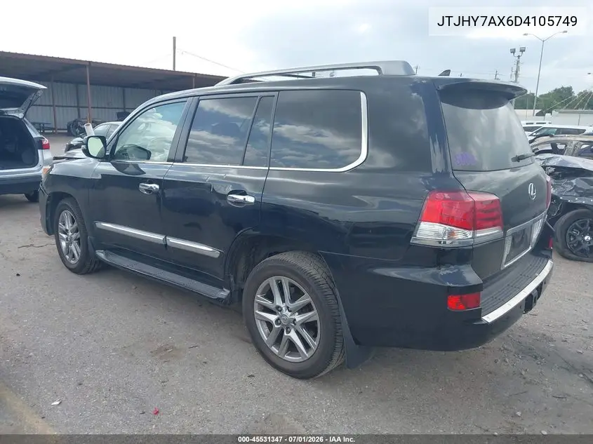 2013 Lexus Lx 570 VIN: JTJHY7AX6D4105749 Lot: 45531347
