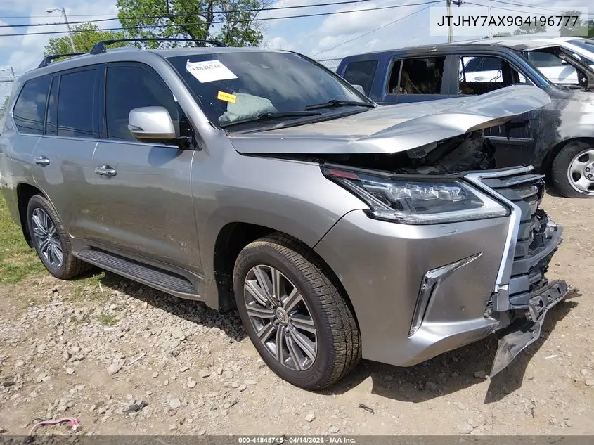 2016 Lexus Lx 570 VIN: JTJHY7AX9G4196777 Lot: 44848745