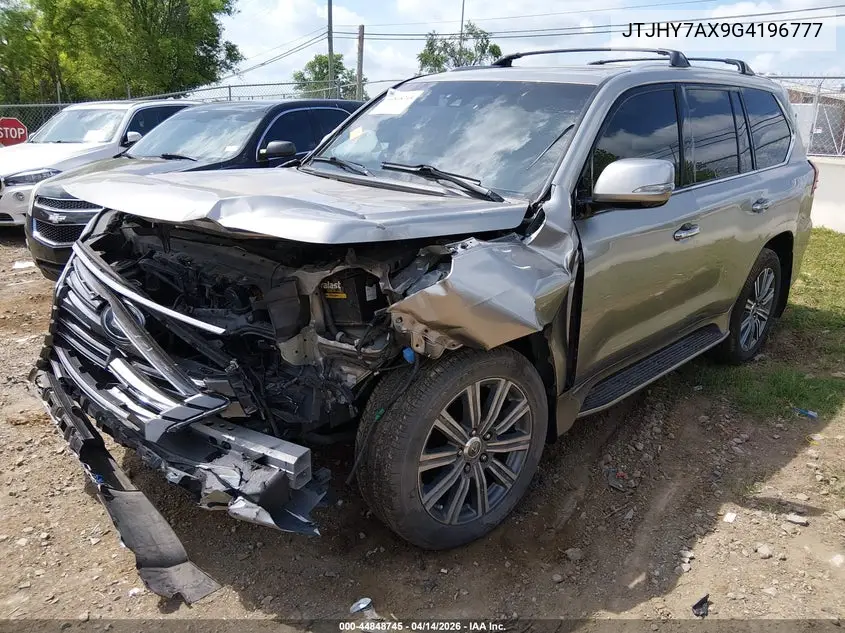 2016 Lexus Lx 570 VIN: JTJHY7AX9G4196777 Lot: 44848745
