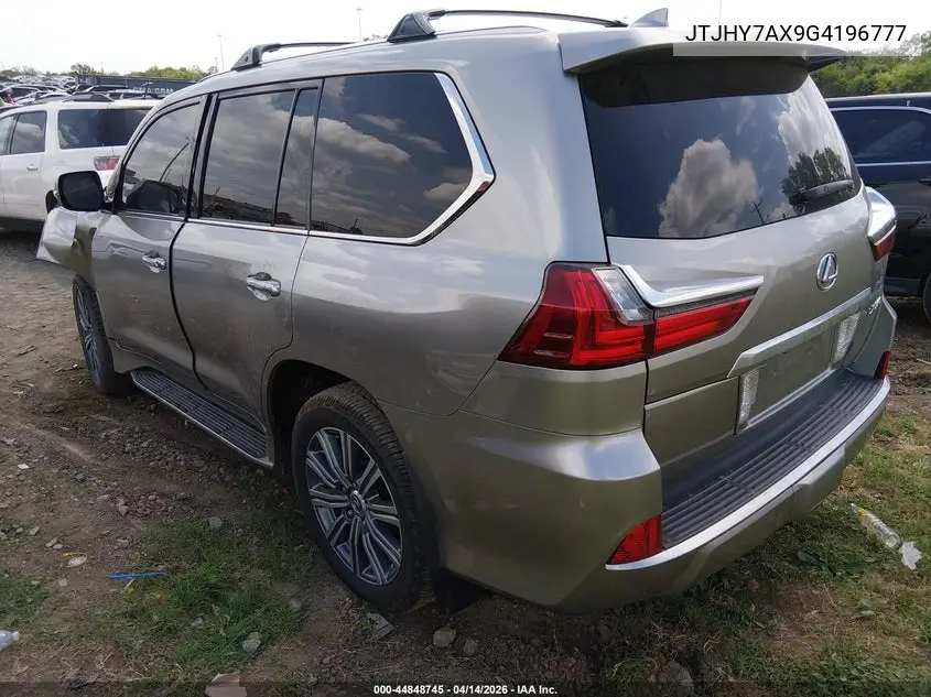 2016 Lexus Lx 570 VIN: JTJHY7AX9G4196777 Lot: 44848745