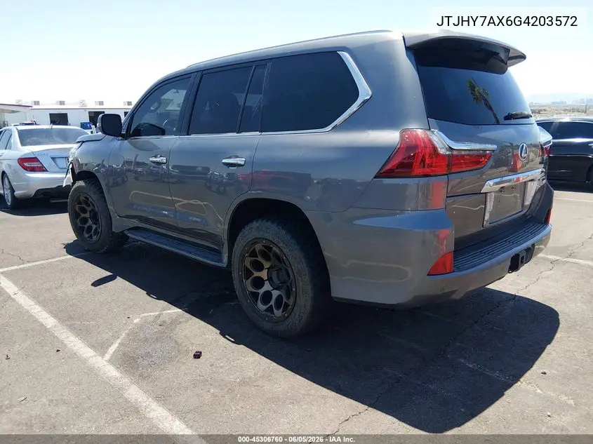 2016 Lexus Lx 570 VIN: JTJHY7AX6G4203572 Lot: 45306760
