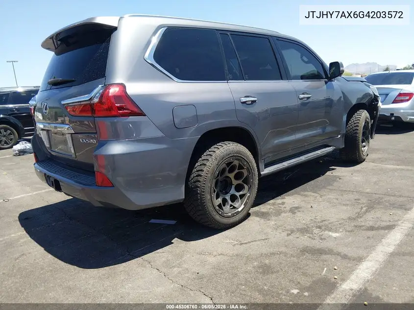 2016 Lexus Lx 570 VIN: JTJHY7AX6G4203572 Lot: 45306760