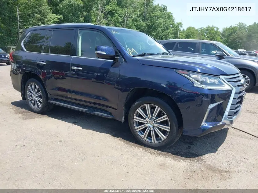 2016 Lexus Lx 570 VIN: JTJHY7AX0G4218617 Lot: 45454367