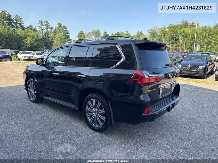 2017 Lexus Lx 570 VIN: JTJHY7AX1H4231829 Lot: 45596069