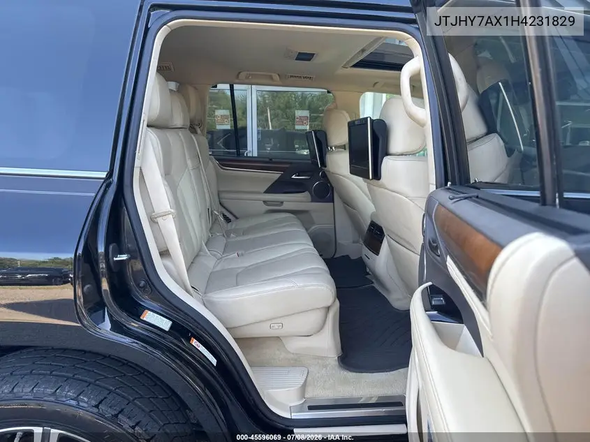 2017 Lexus Lx 570 VIN: JTJHY7AX1H4231829 Lot: 45596069