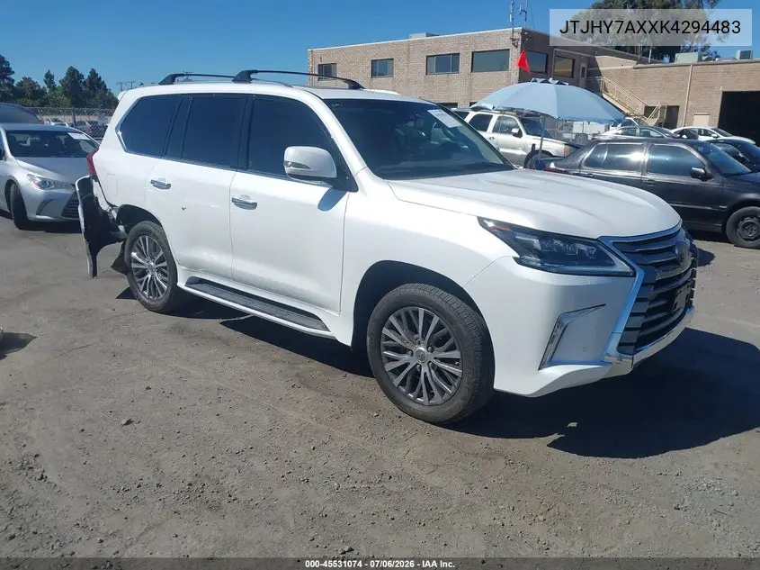 2019 Lexus Lx 570 Two-Row VIN: JTJHY7AXXK4294483 Lot: 45531074