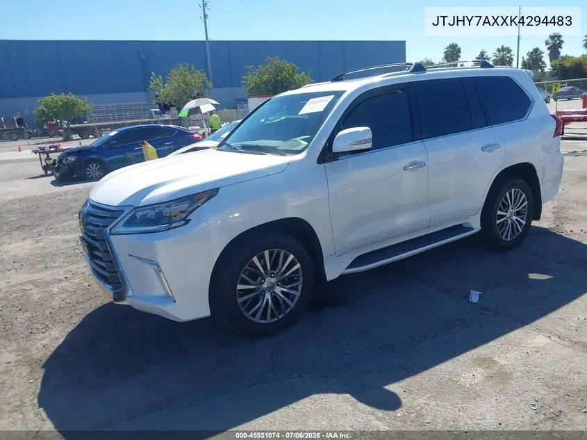 2019 Lexus Lx 570 Two-Row VIN: JTJHY7AXXK4294483 Lot: 45531074