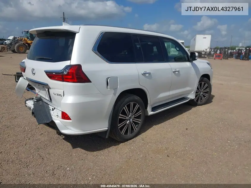 2020 Lexus Lx 570 Three-Row VIN: JTJDY7AX0L4327961 Lot: 45545479